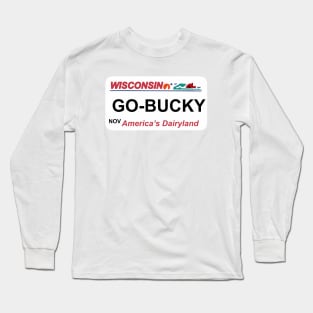 wisconsin license plate Long Sleeve T-Shirt